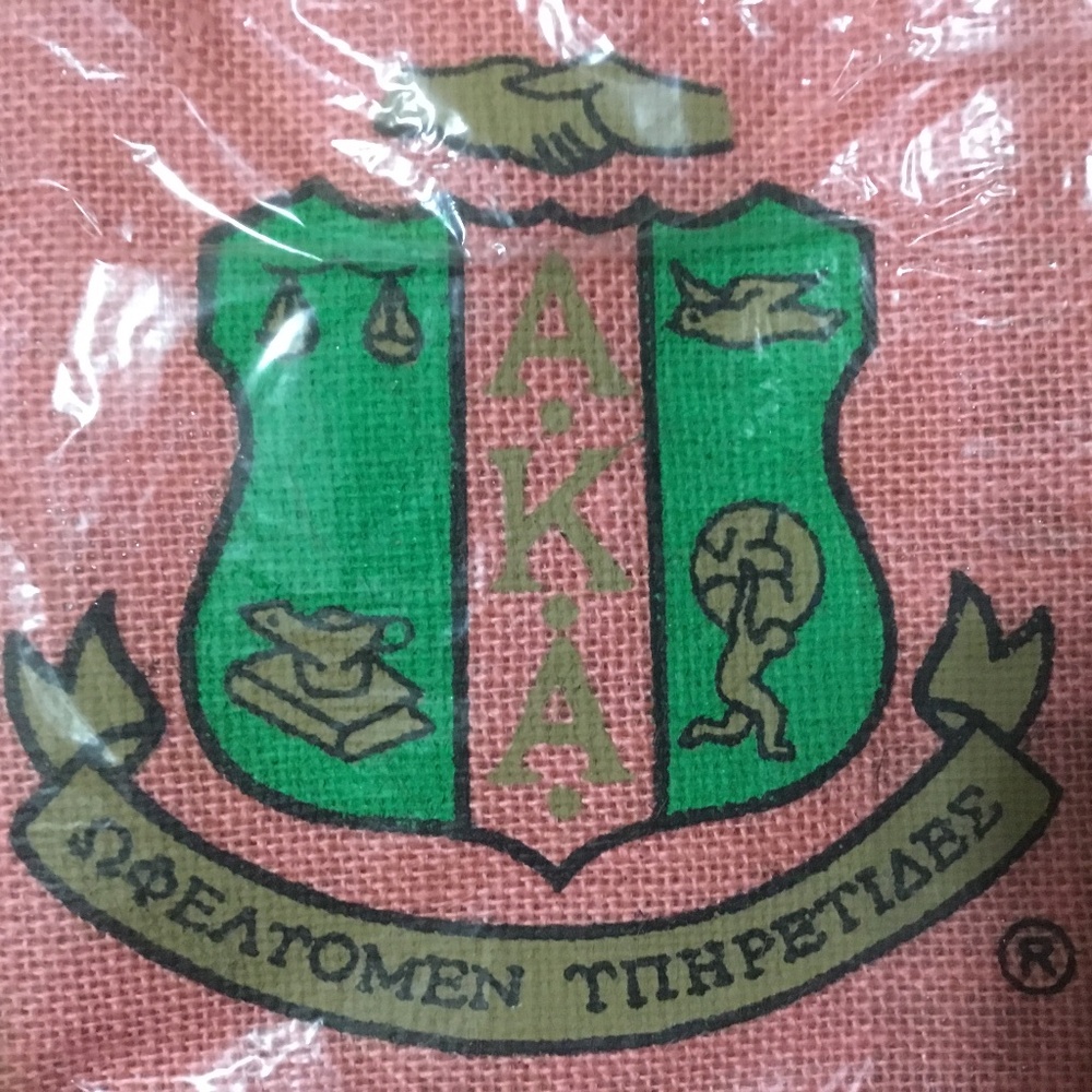 AKA Sorority Jute Bag Shield on both sides - Picture 5 of 5